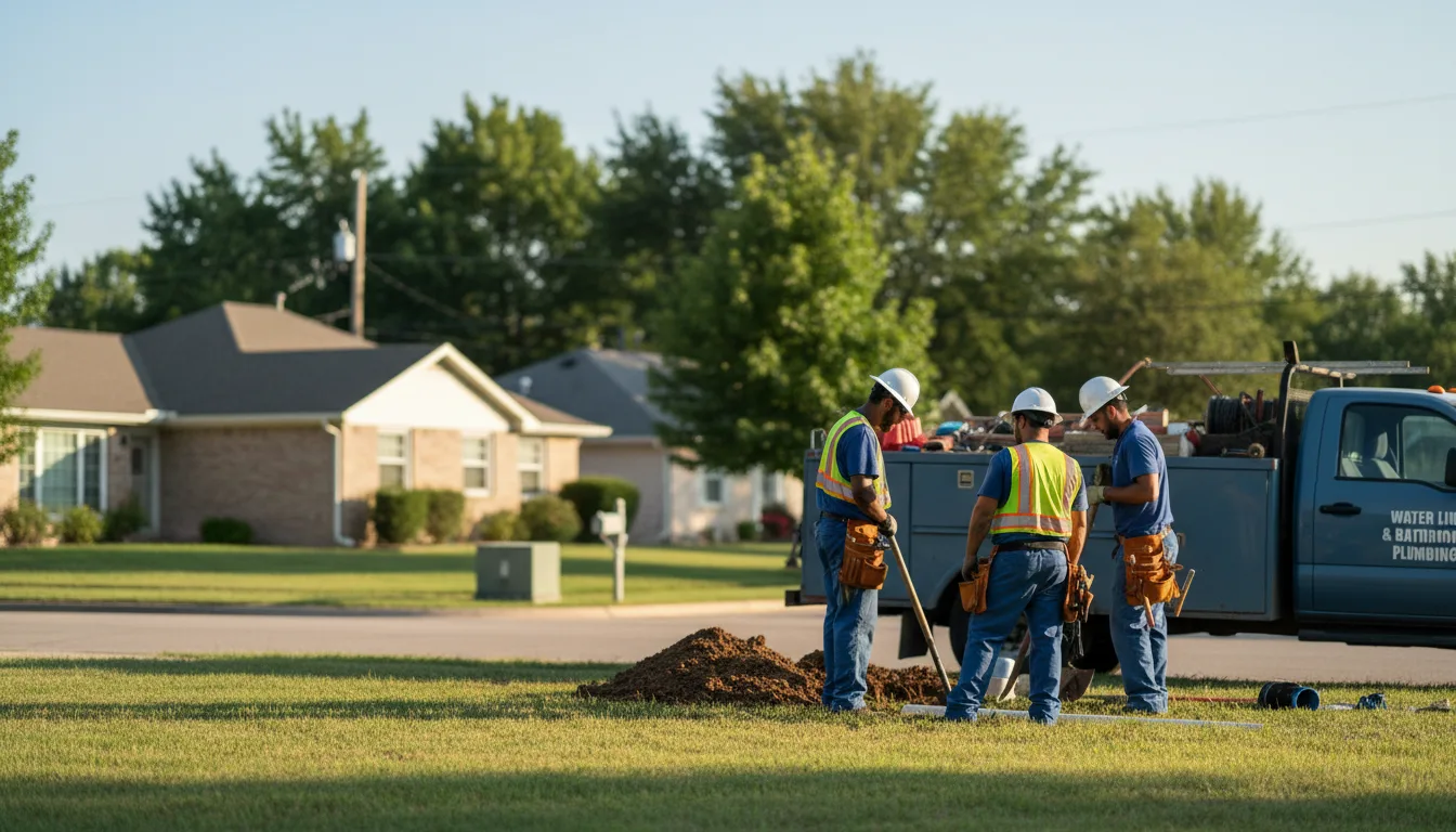 Residential water line and bathroom plumbing service in Seymour, IN